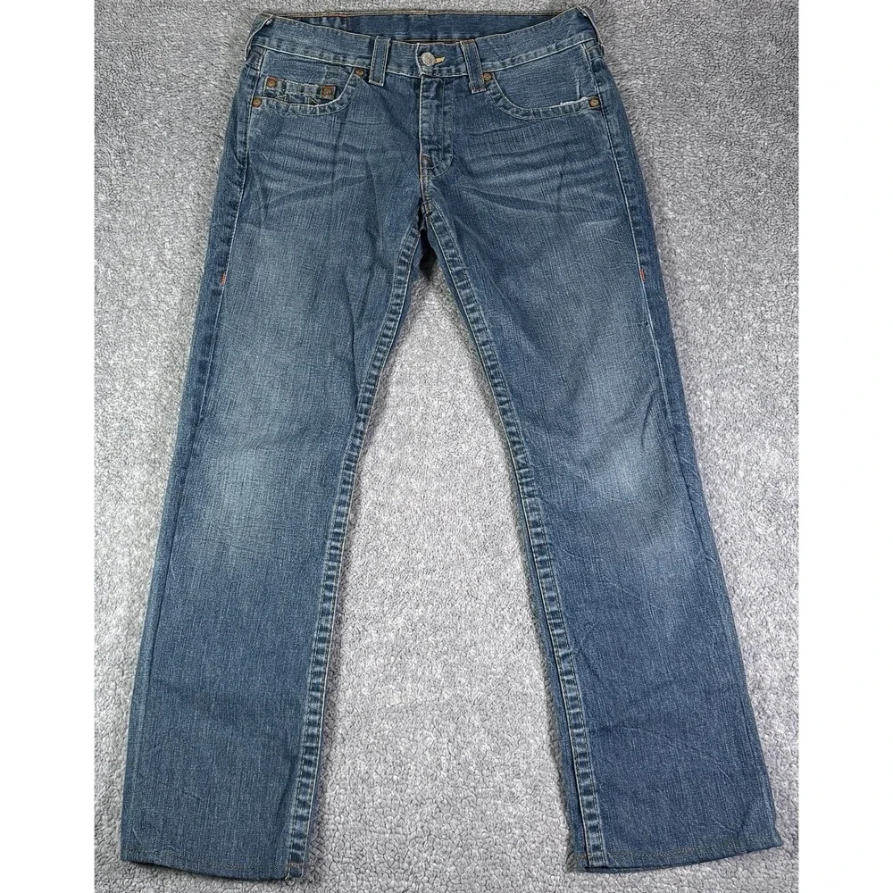 Vintage RARE True Religion Jeans Men 35x31 Bobby Embroidered Pocket Y2K USA Made